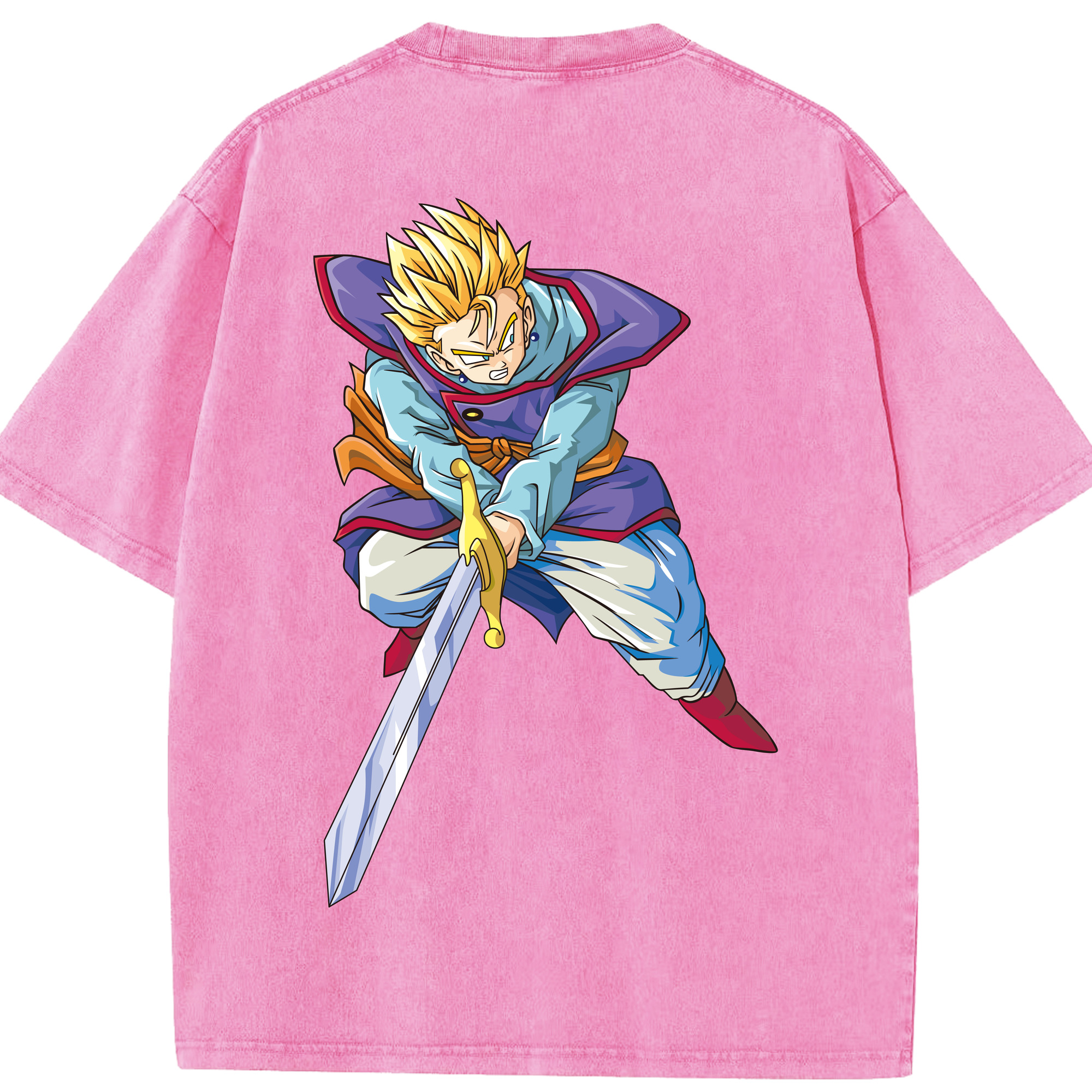 （画像用） ドラゴンボール DRAGON BALL 綿100% ヴィンテージ風 半袖Tシャツ（背面プリント）